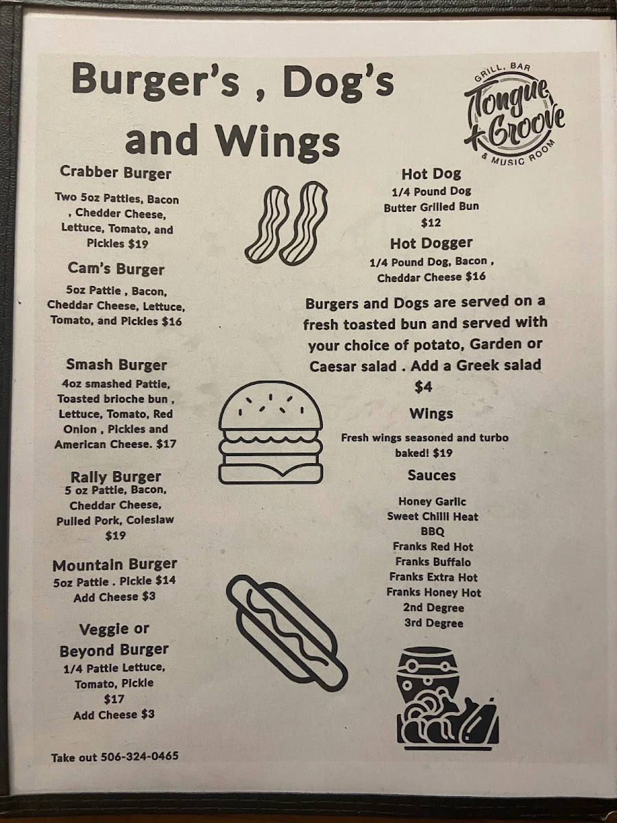 Menu, Tongue and Groove