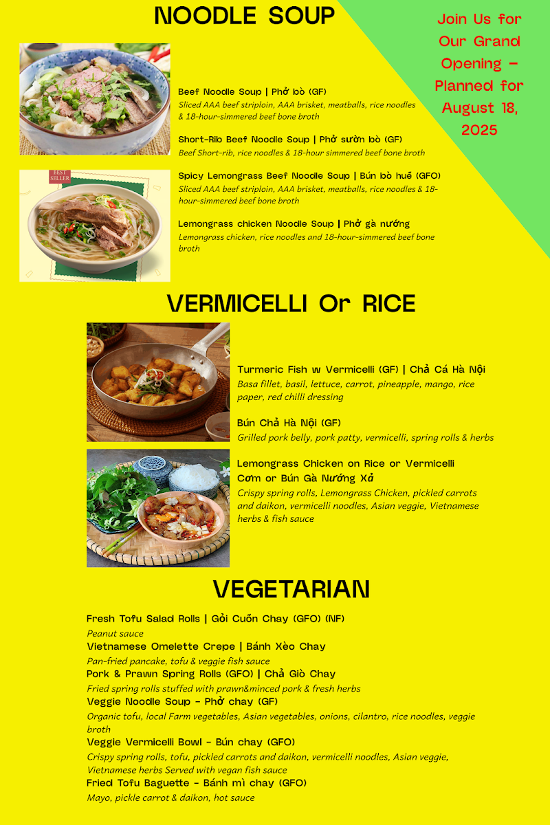 Menu, Phonatic Social Restaurant