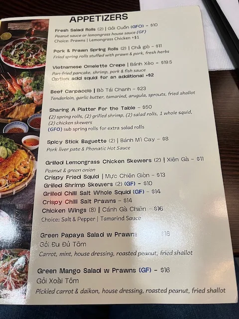 Menu, Phonatic Social Restaurant