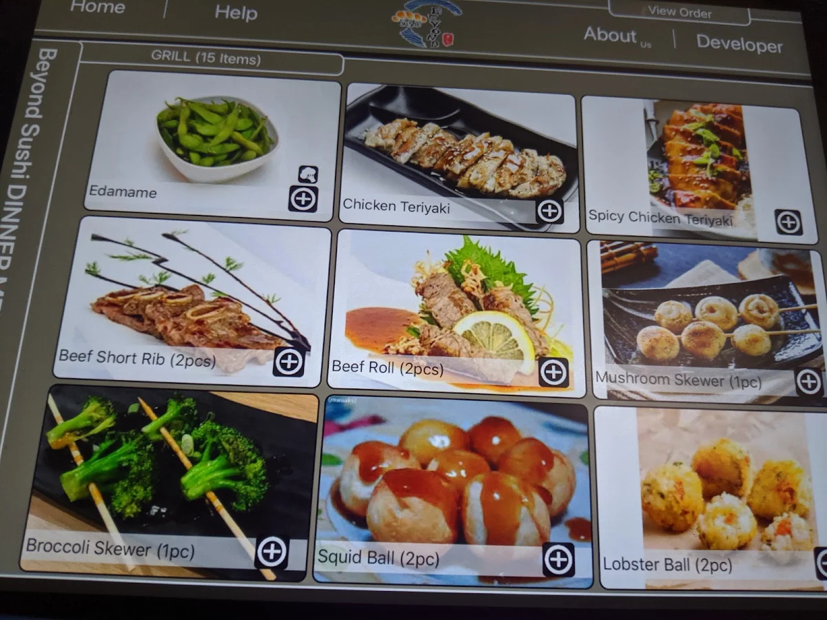 Menu, Beyond Sushi