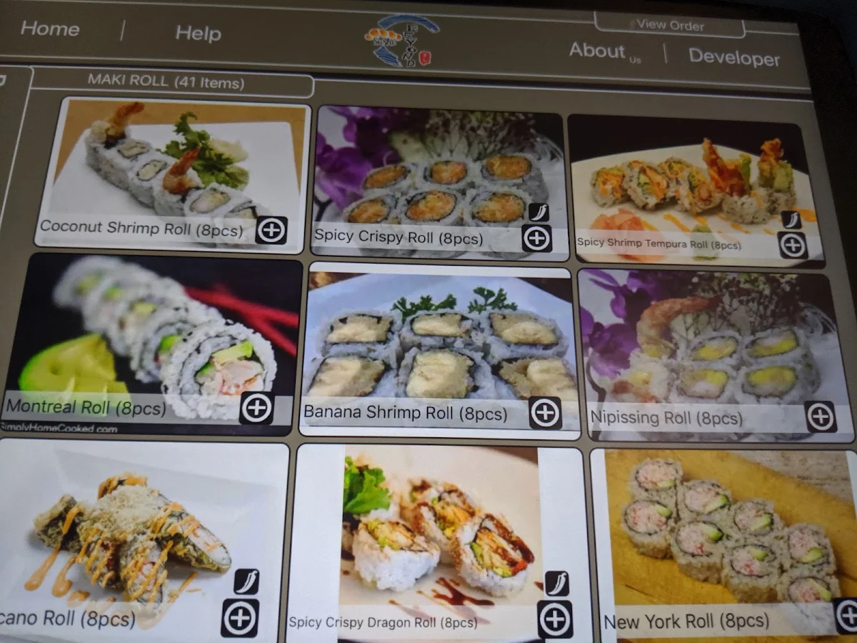 Menu, Beyond Sushi