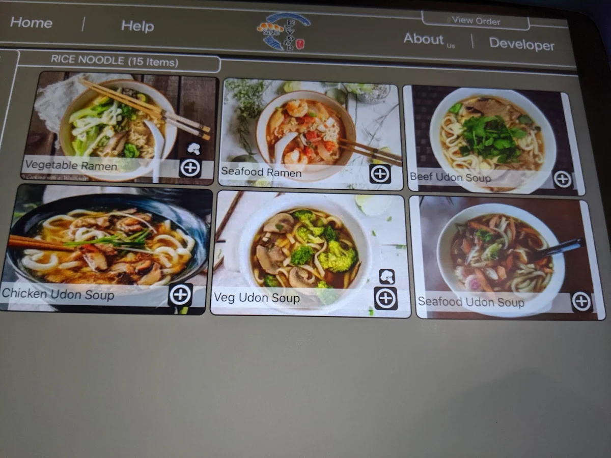 Menu, Beyond Sushi