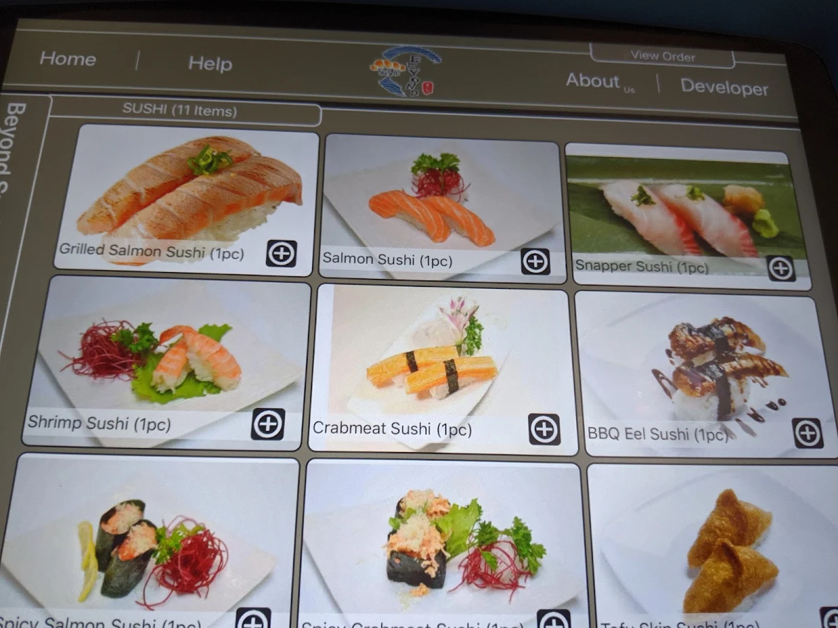 Menu, Beyond Sushi