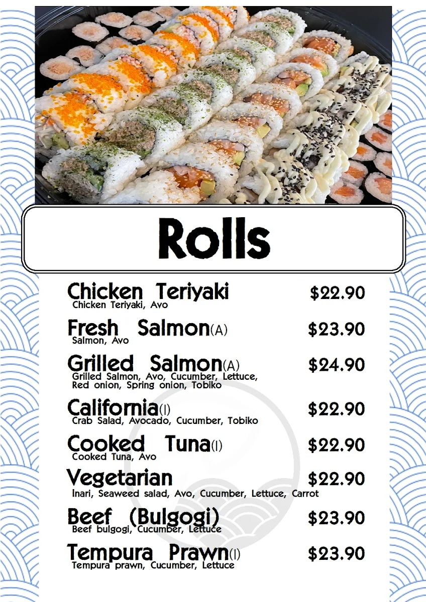 Menu, Bada Sushi