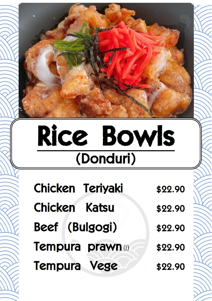 Menu, Bada Sushi