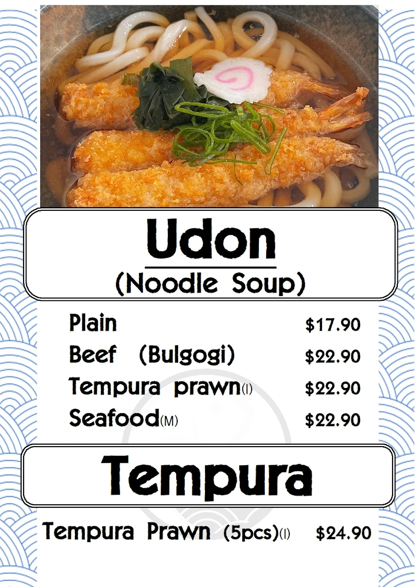 Menu, Bada Sushi