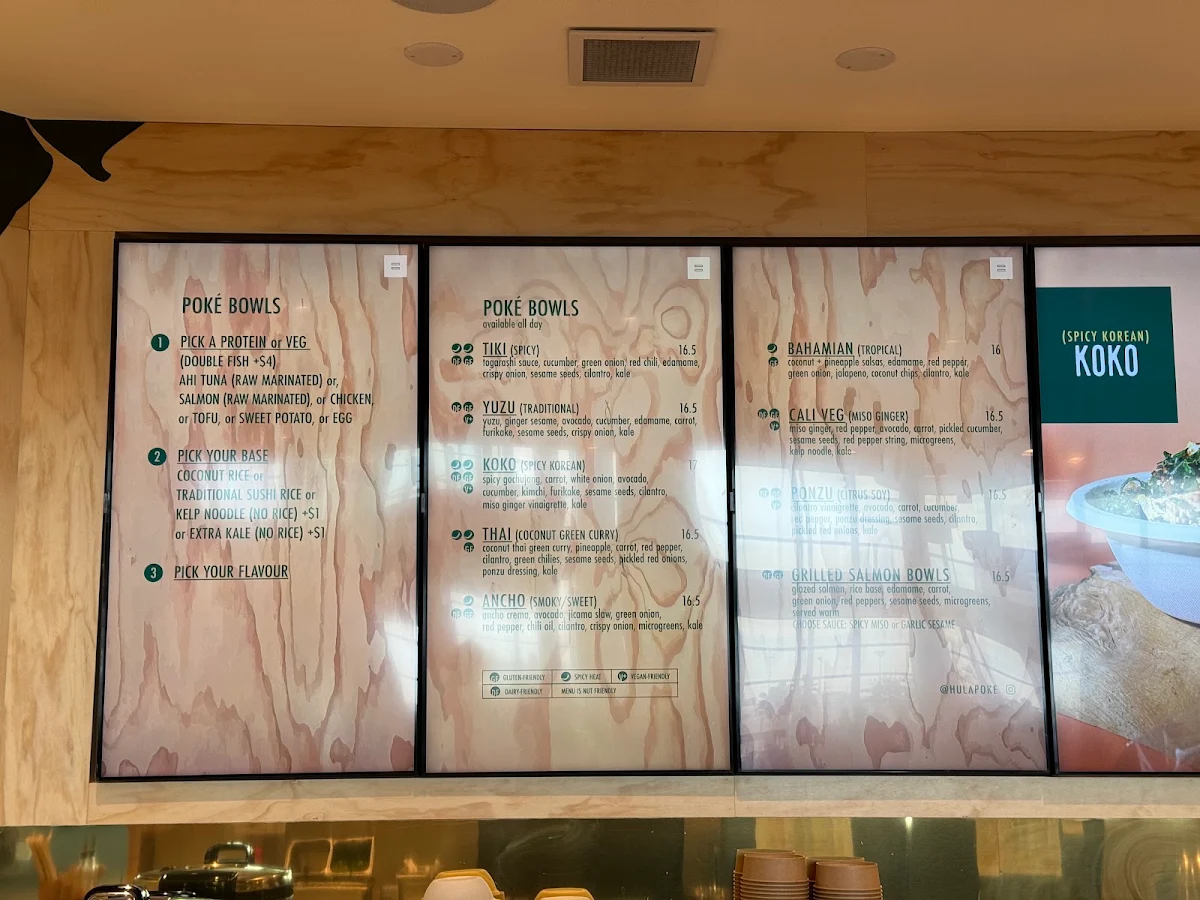 Menu, Hula Poke