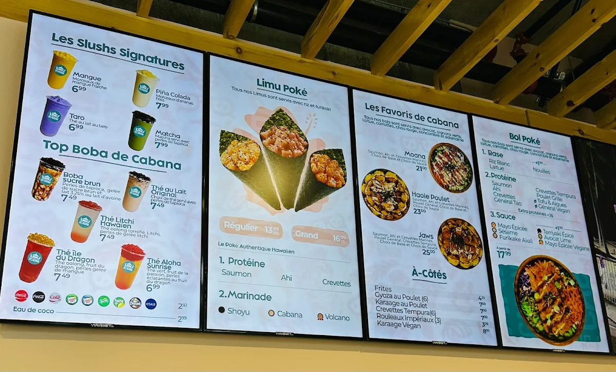 Menu, Poke Cabana
