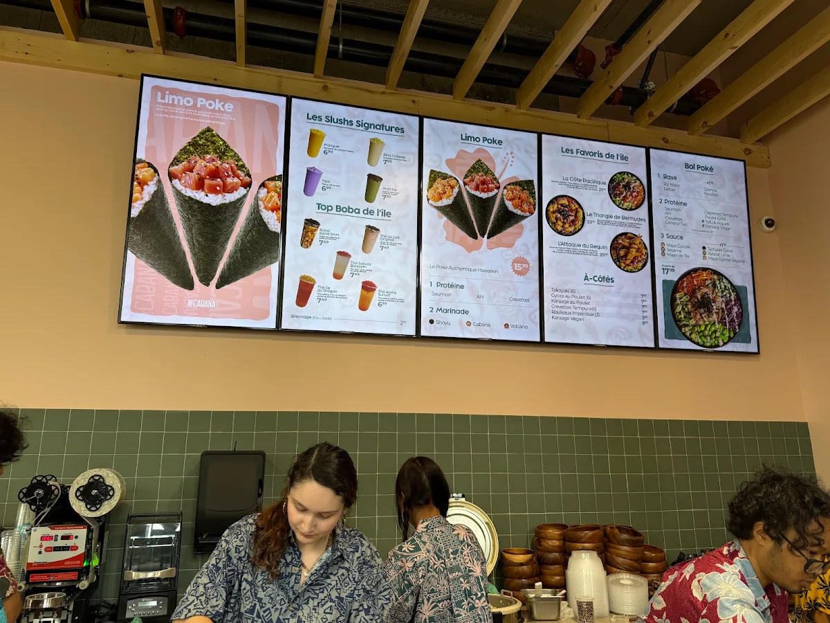 Menu, Poke Cabana