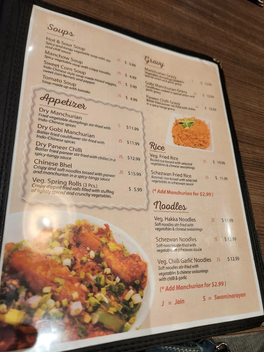 Menu, Honest Restaurant Etobicoke