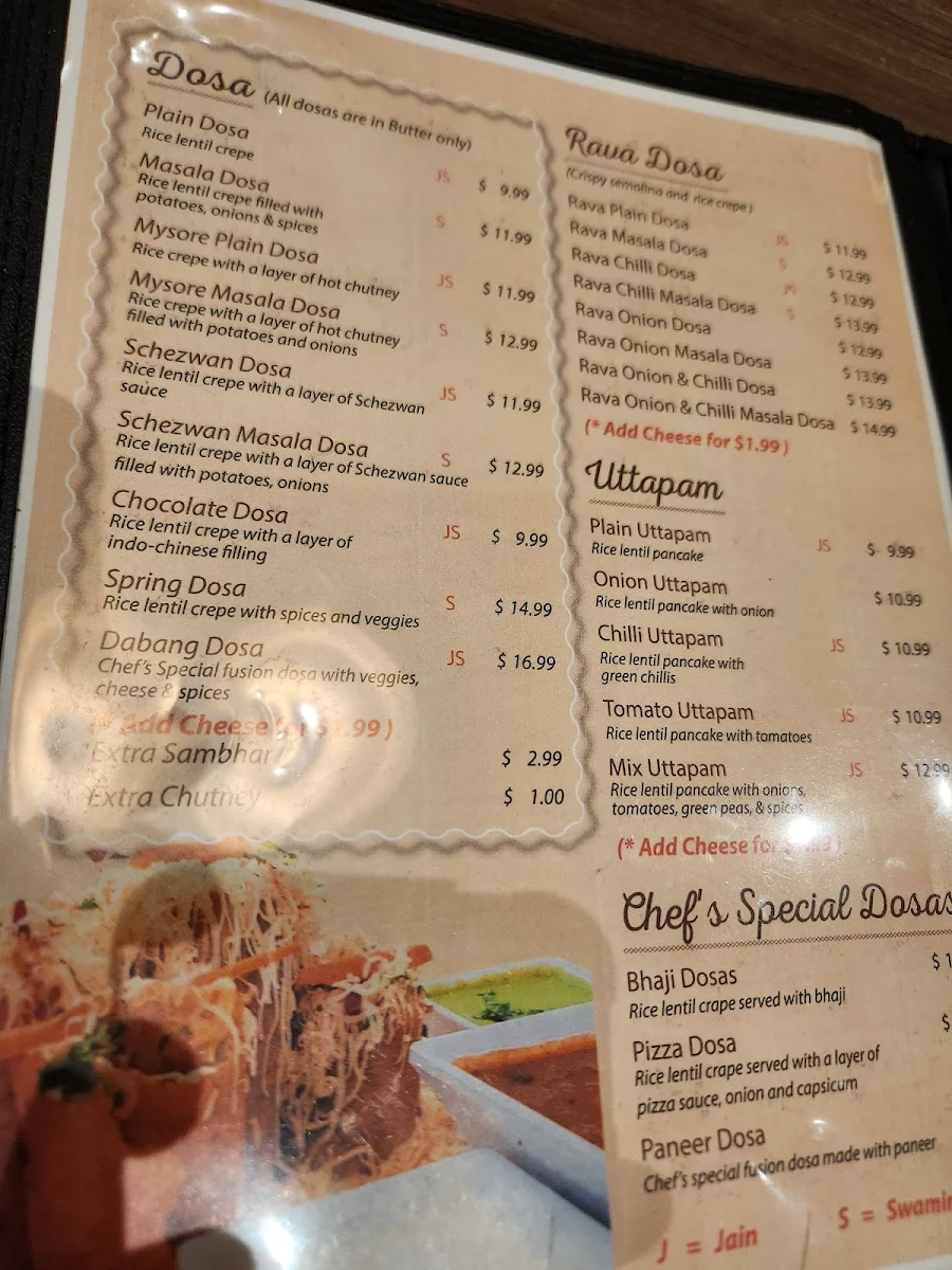 Menu, Honest Restaurant Etobicoke