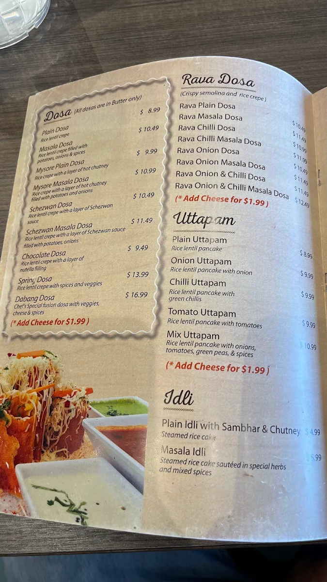 Menu, Honest Restaurant Etobicoke