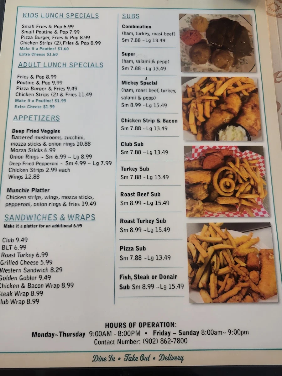 Menu, Mickey D's