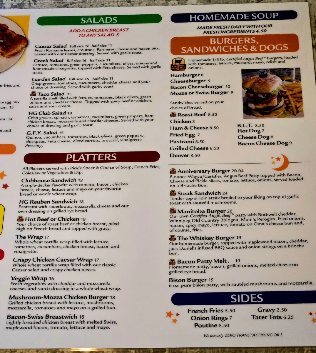 Menu, Headingley Grill Restaurant and Catering