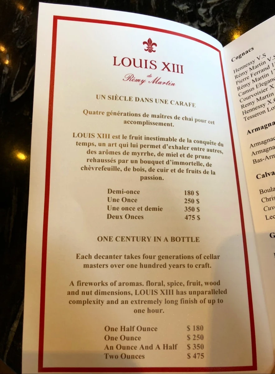 Menu, Bar 1608