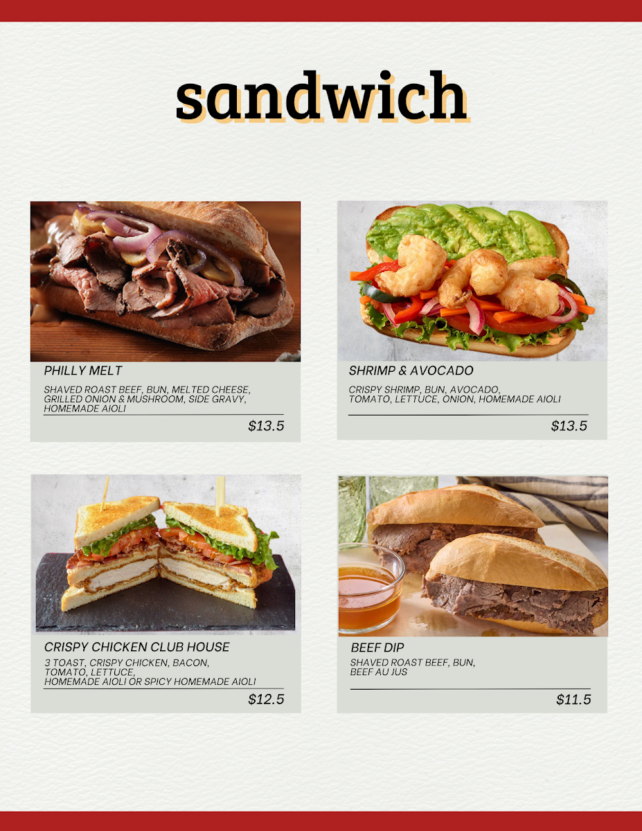 Menu, Hunters Country Kitchen