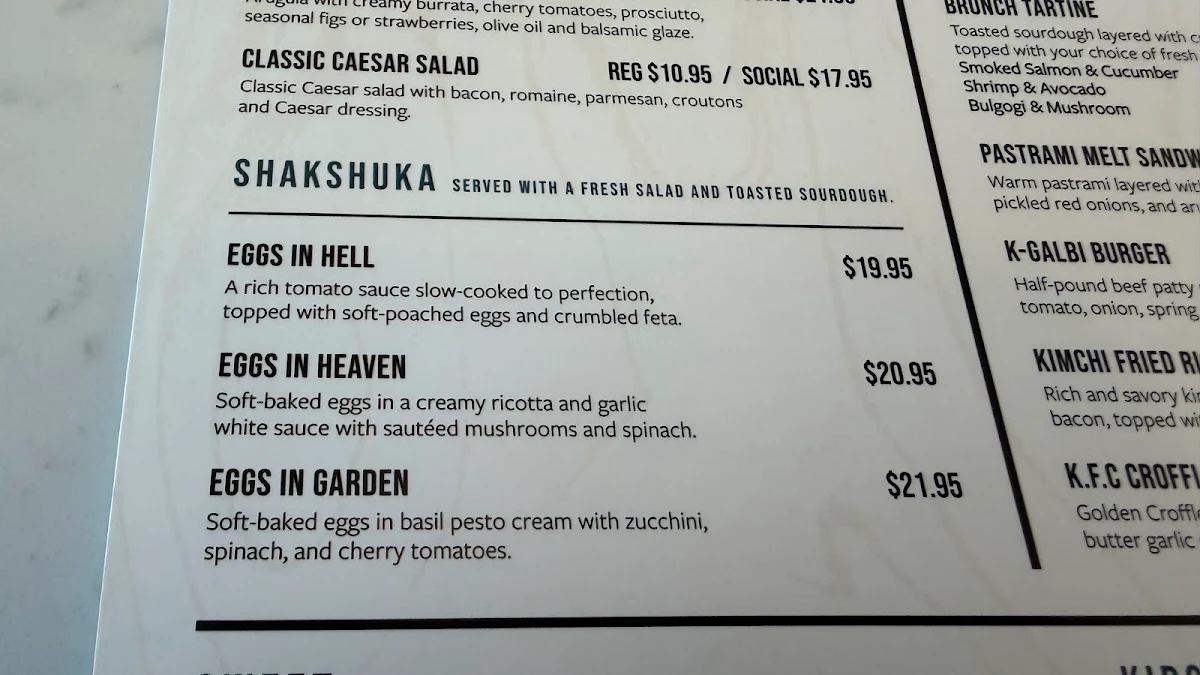 Menu, Cafe Atelier