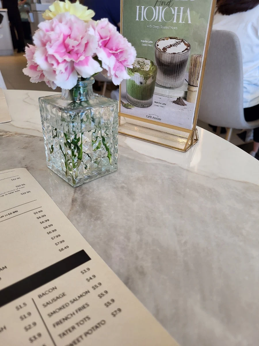 Menu, Cafe Atelier