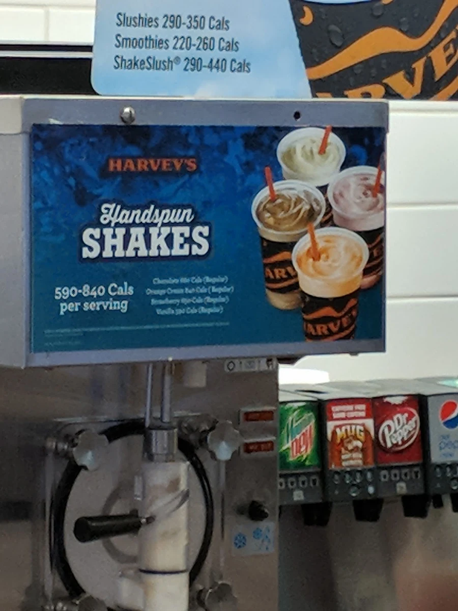 Menu, Harvey's