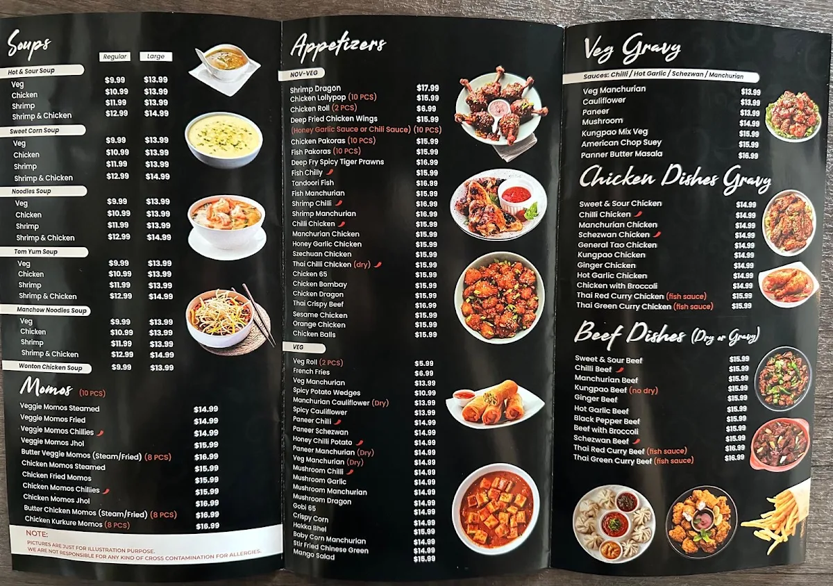 Menu, Hakka Nation Creek Side