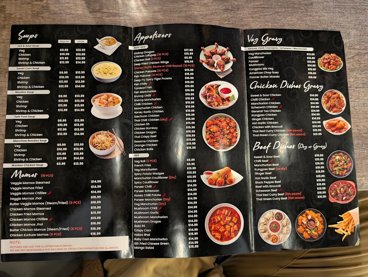 Menu, Hakka Nation Creek Side