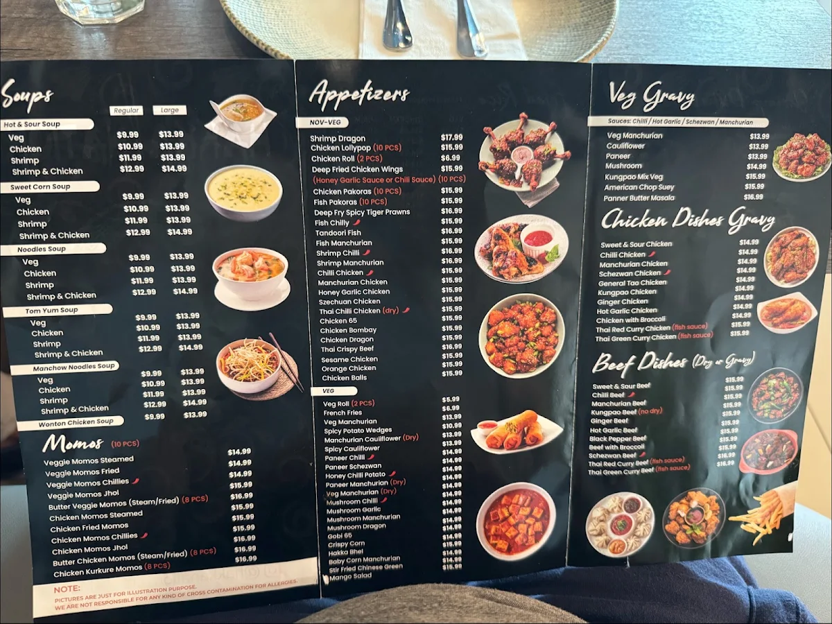 Menu, Hakka Nation Creek Side