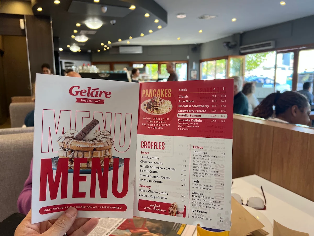 Menu, Geláre Applecross