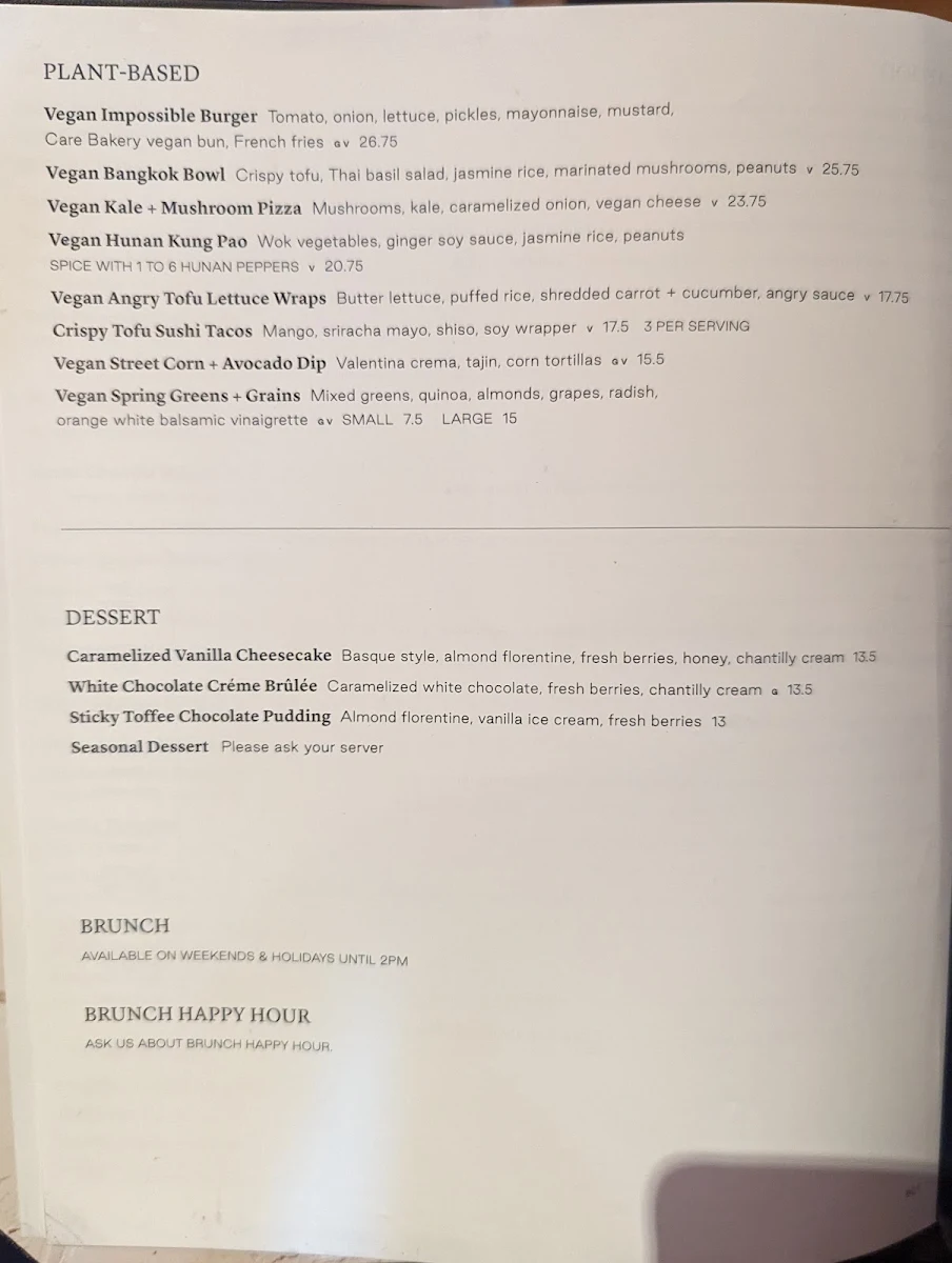 Menu, Earls Kitchen + Bar
