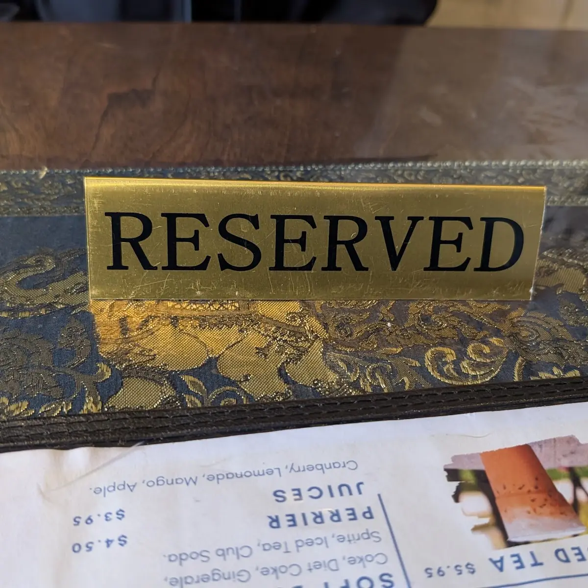 Menu, Nakhon Thai Restaurant