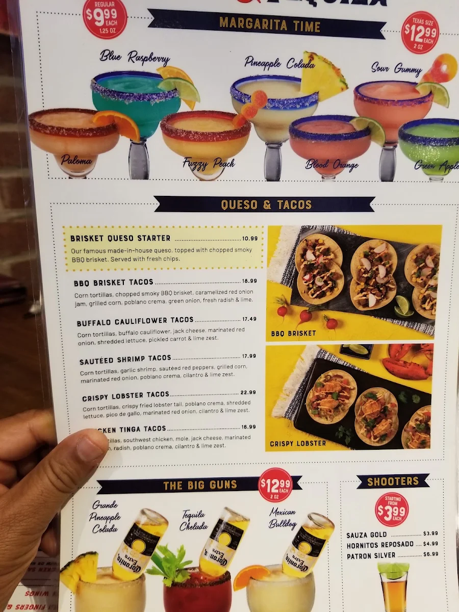 Menu, Lone Star Texas Grill