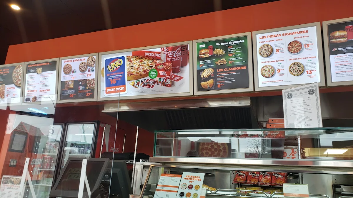 Menu, Pizza Pizza