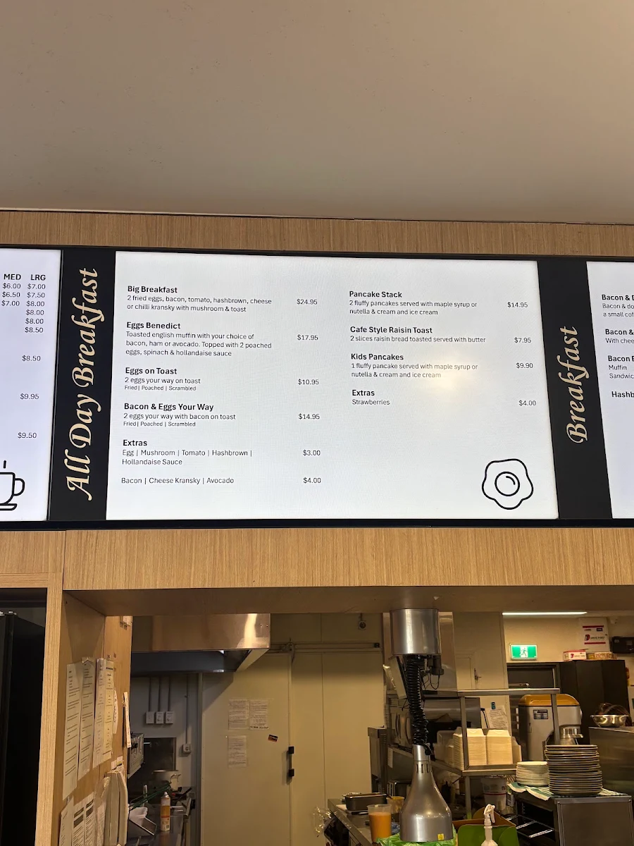Menu, St Peters Bakehouse and Coffee Shop Elizabeth