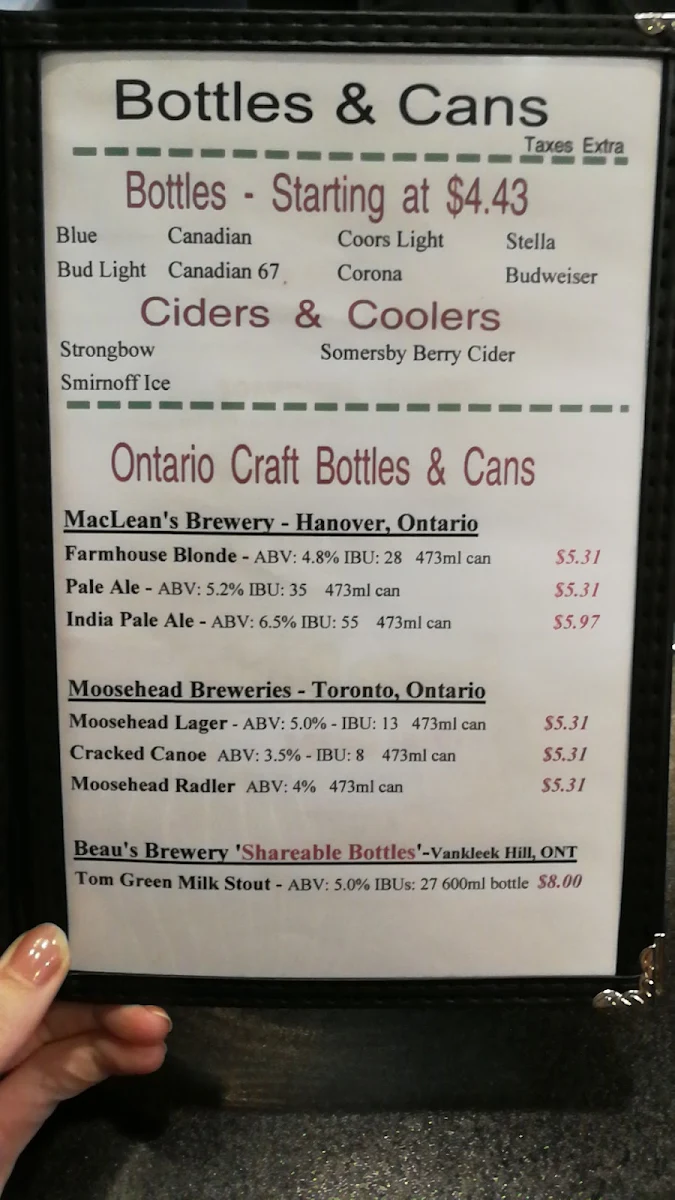 Menu, Joe Schmoe's Eats N Drinks