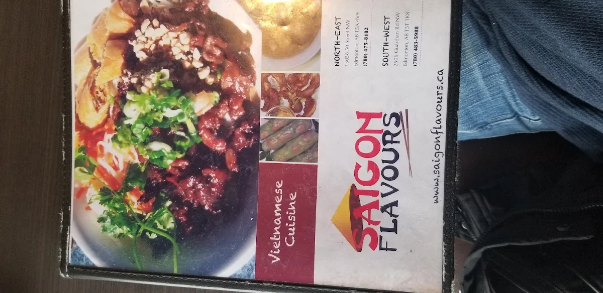 Menu, Vietnamese Restaurant