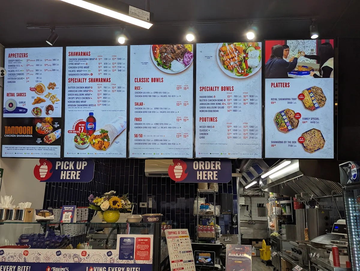 Menu, Tahini's Shawarma