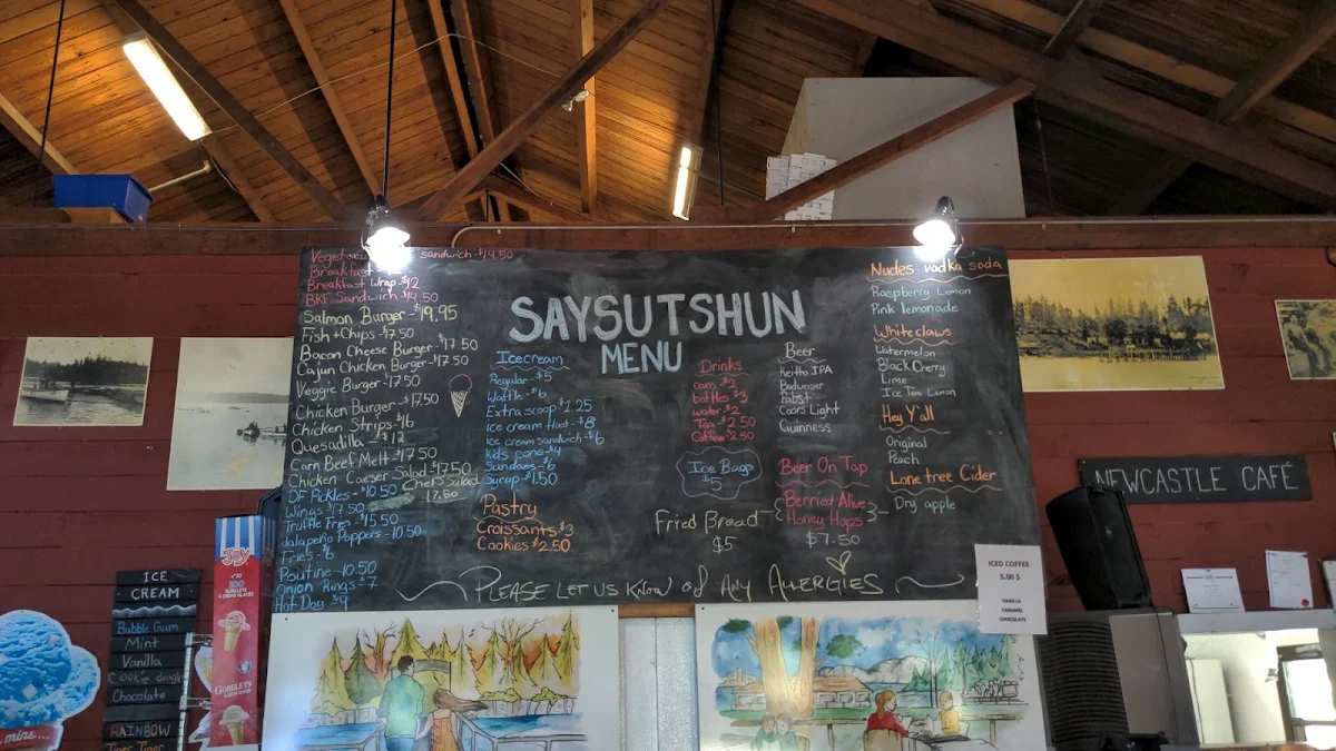 Menu, Newcastle Cafe
