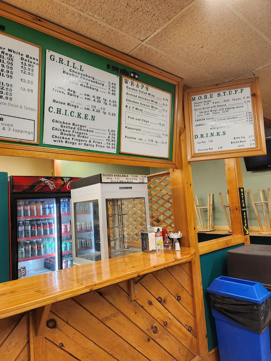 Menu, Pizza Train