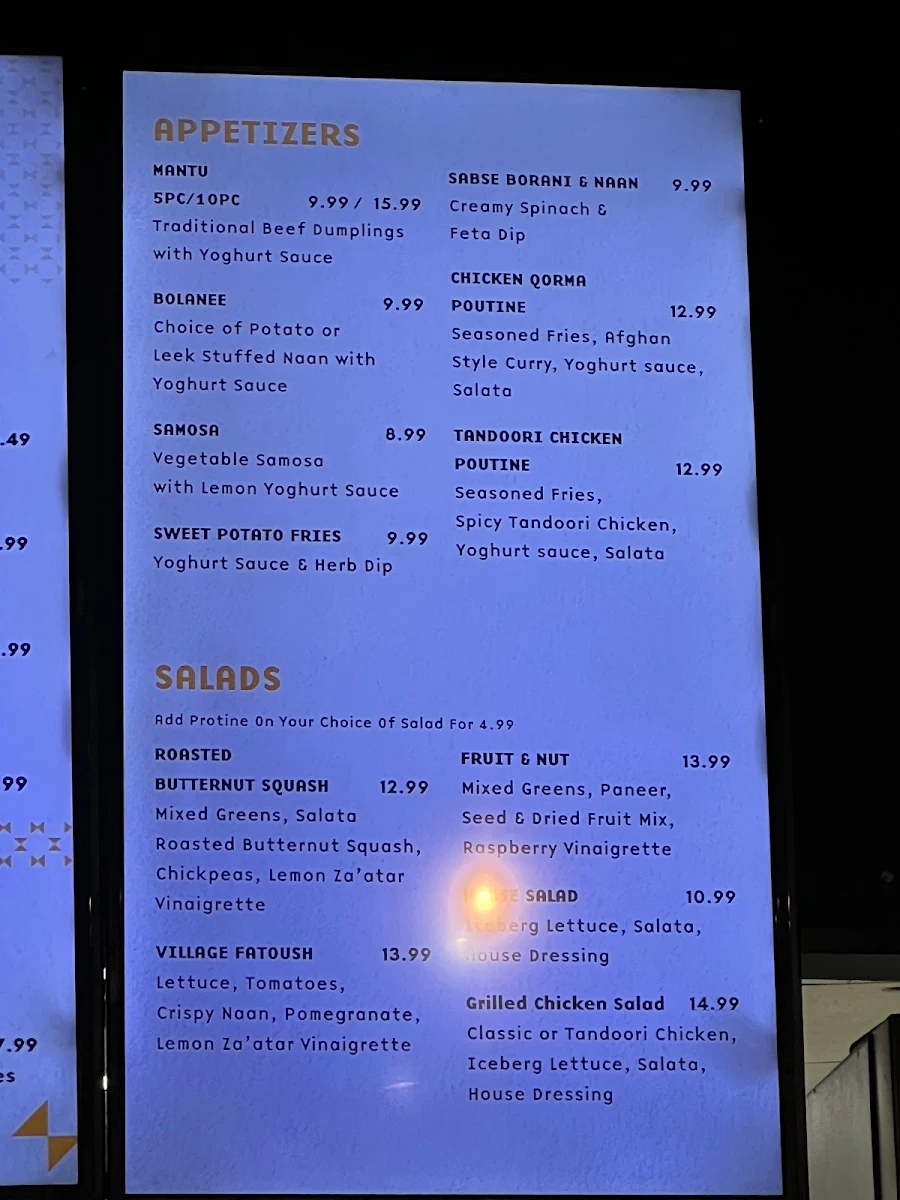 Menu, The Kabob Guys