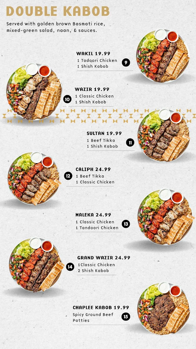 Menu, The Kabob Guys