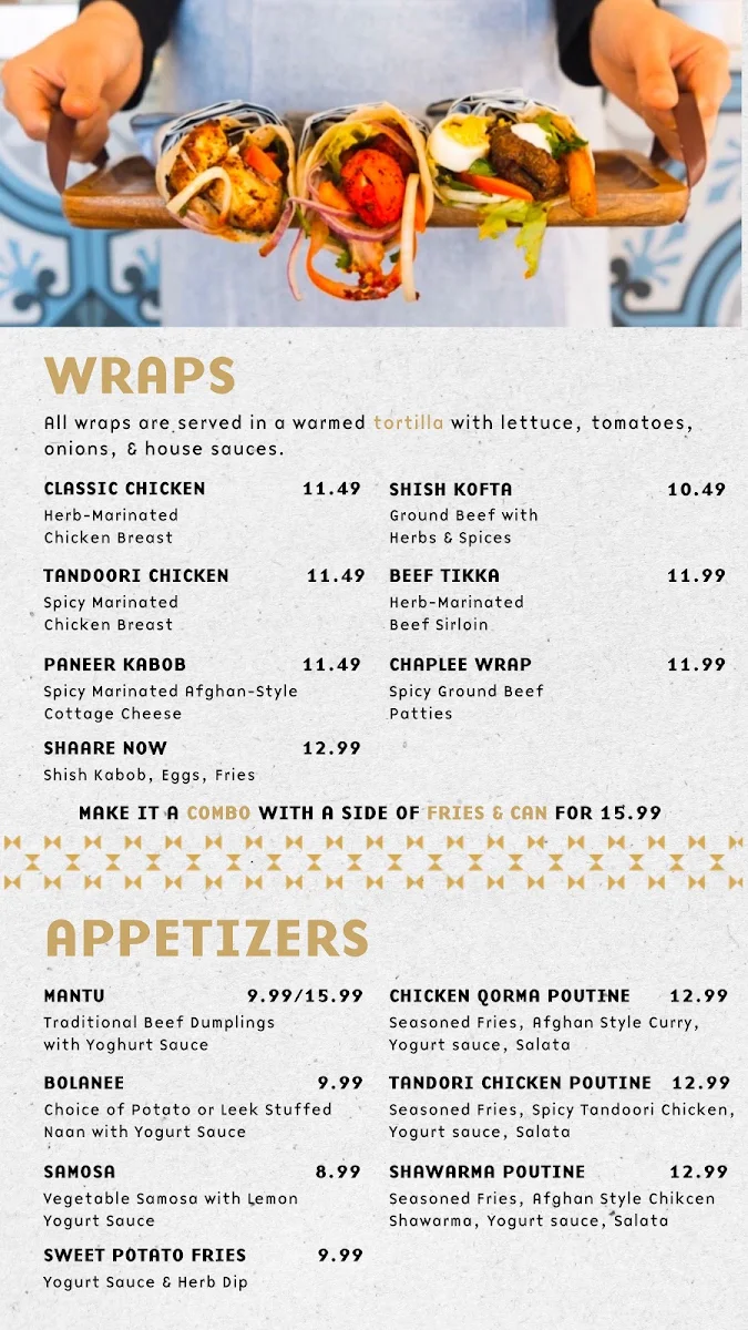 Menu, The Kabob Guys