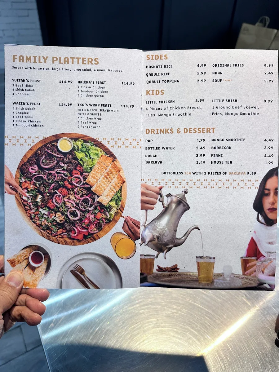 Menu, The Kabob Guys