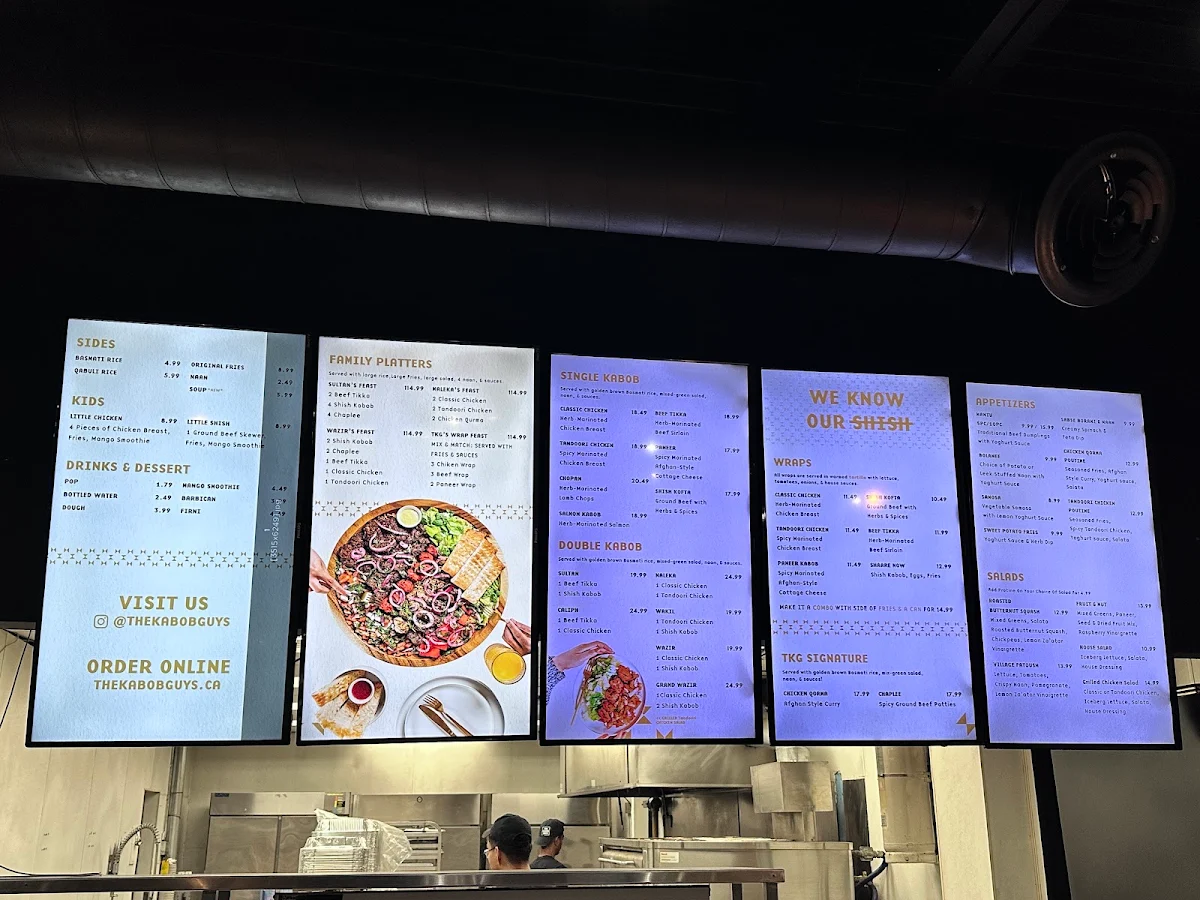 Menu, The Kabob Guys