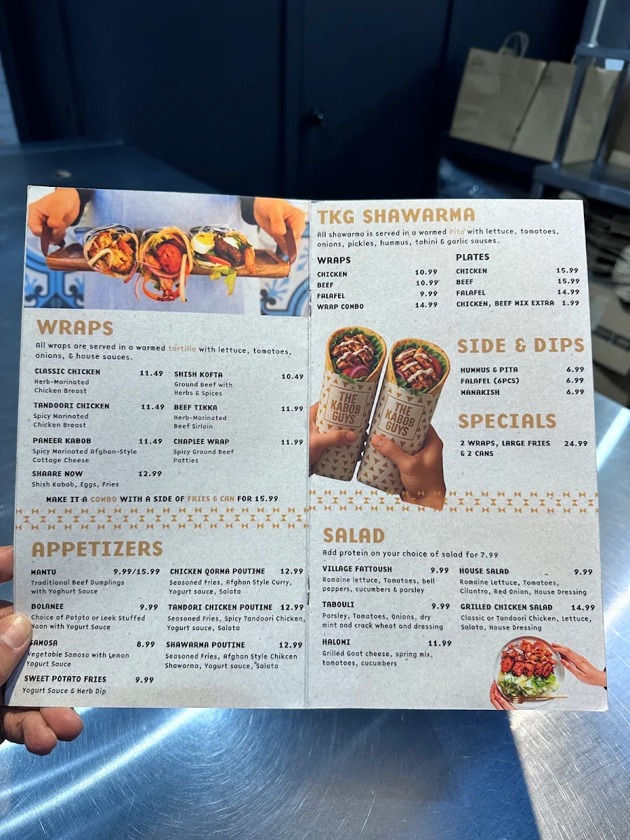 Menu, The Kabob Guys