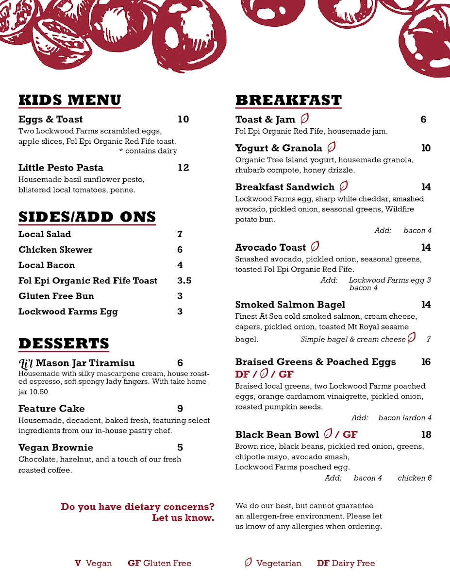 Menu, Tre Fantastico