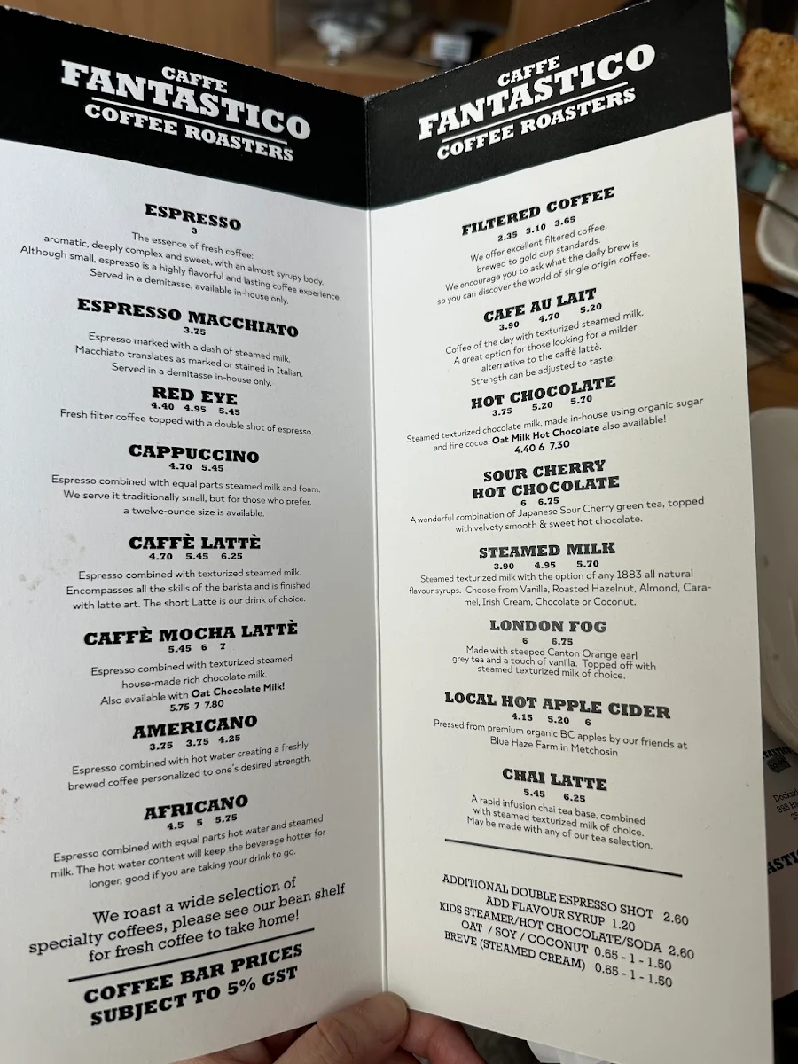 Menu, Tre Fantastico