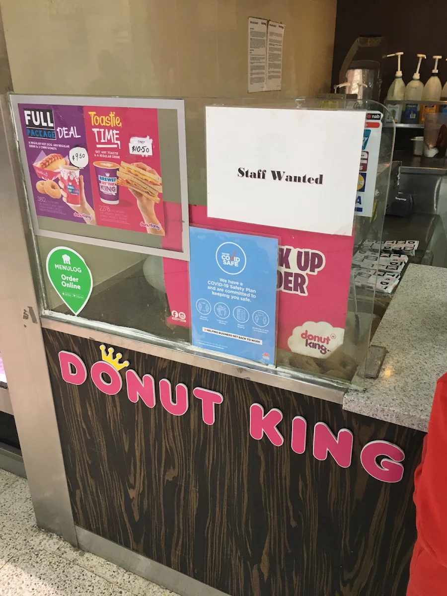Menu, Donut King Wallsend