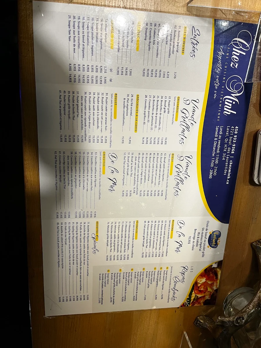 Menu, Pho Ha Noi