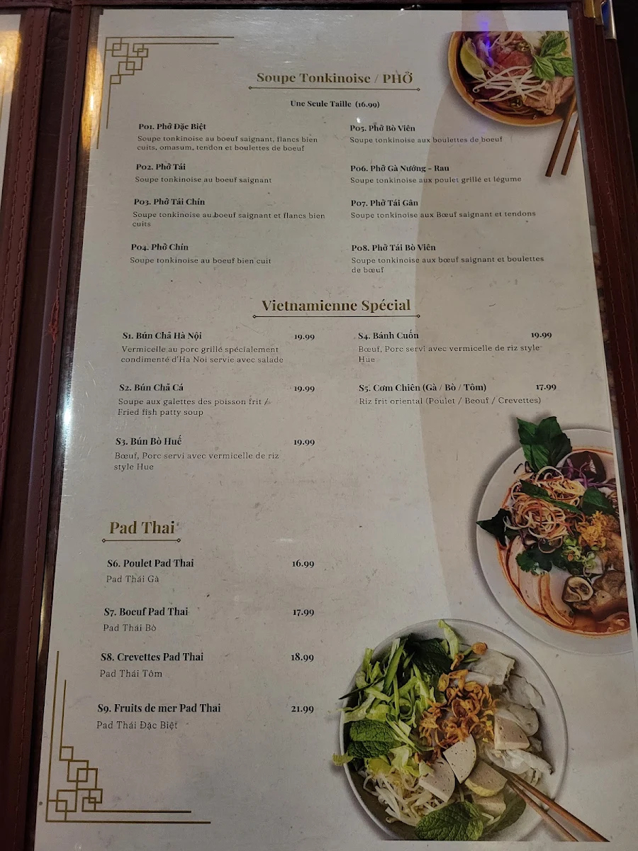 Menu, Pho Ha Noi