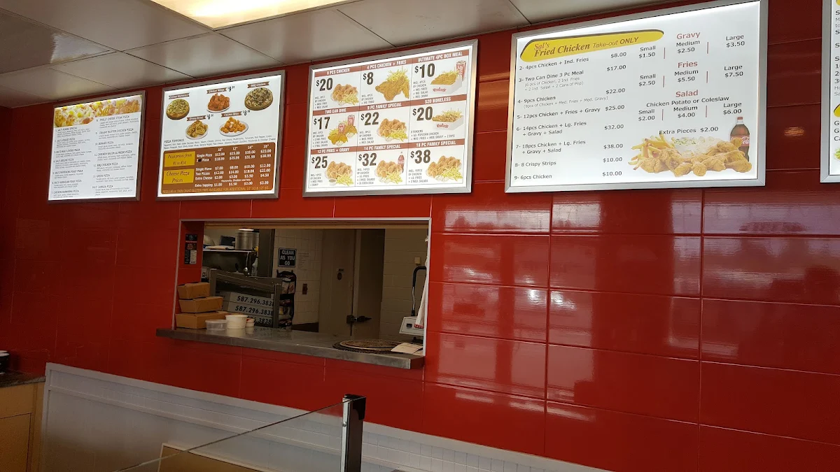 Menu, Sal's Pizza