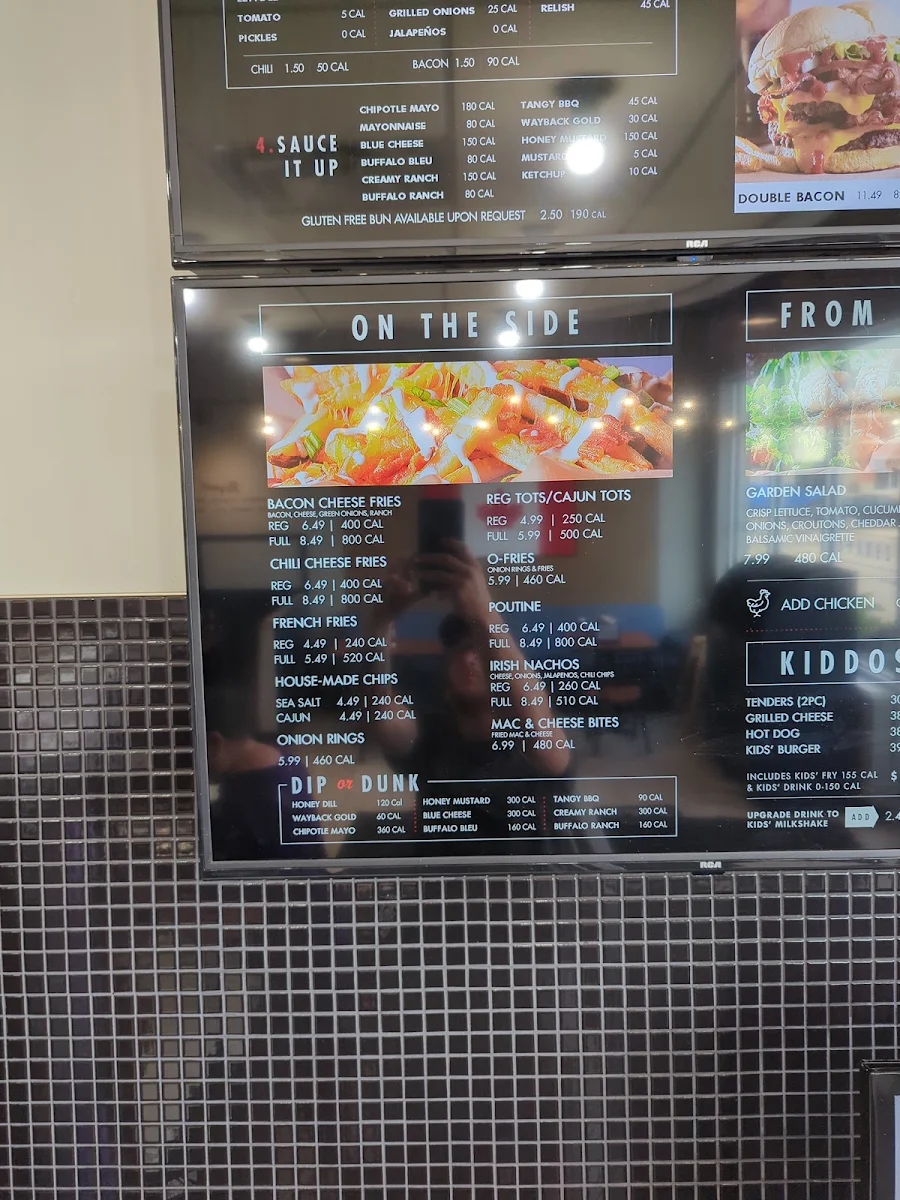 Menu, Wayback Burgers